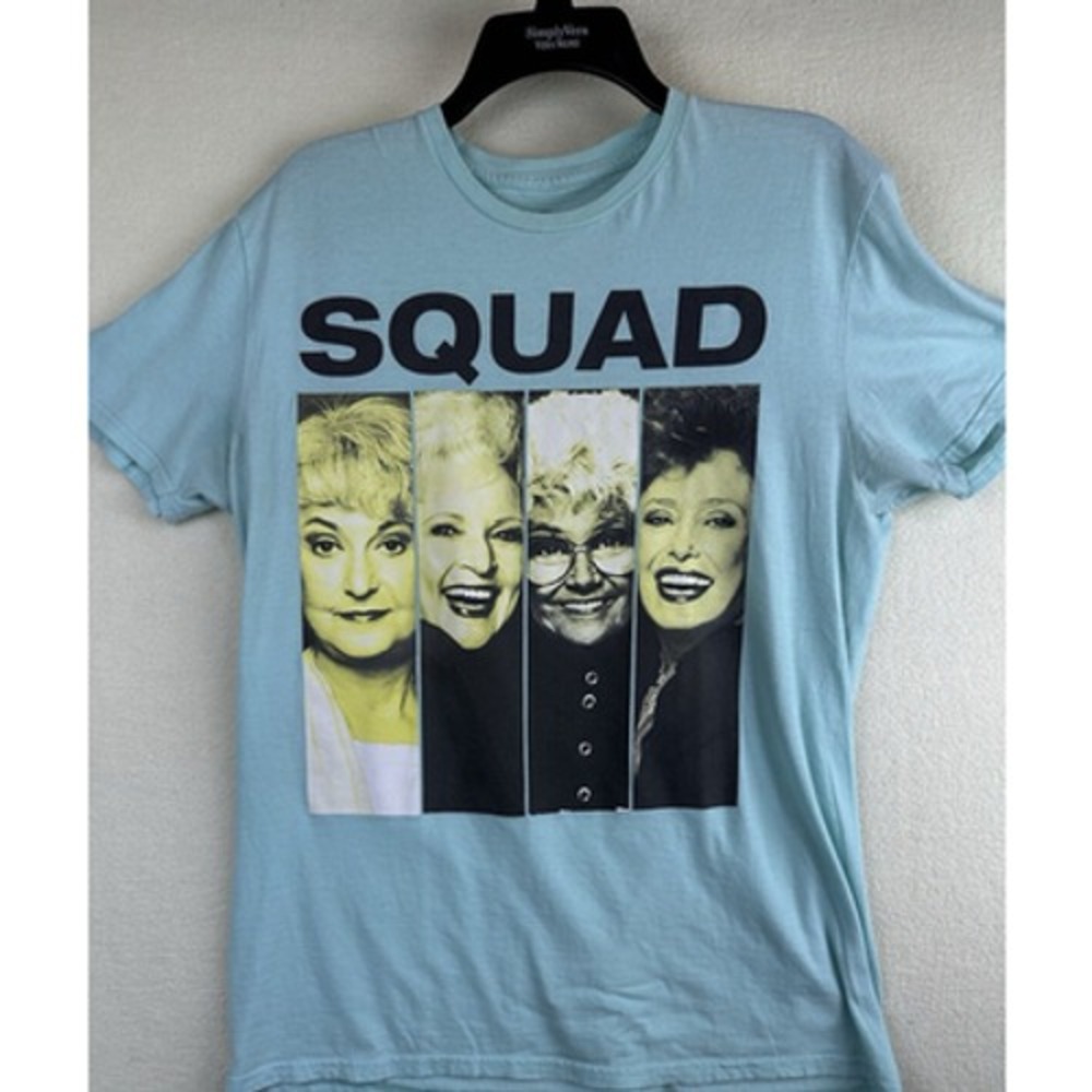 The Golden Girls Squad T Shirt Womens Large Blue Blanche Rose Dorothy Sophia
